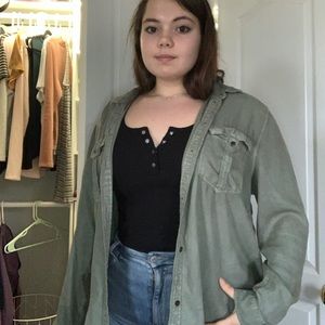 Oversized American Eagle button down